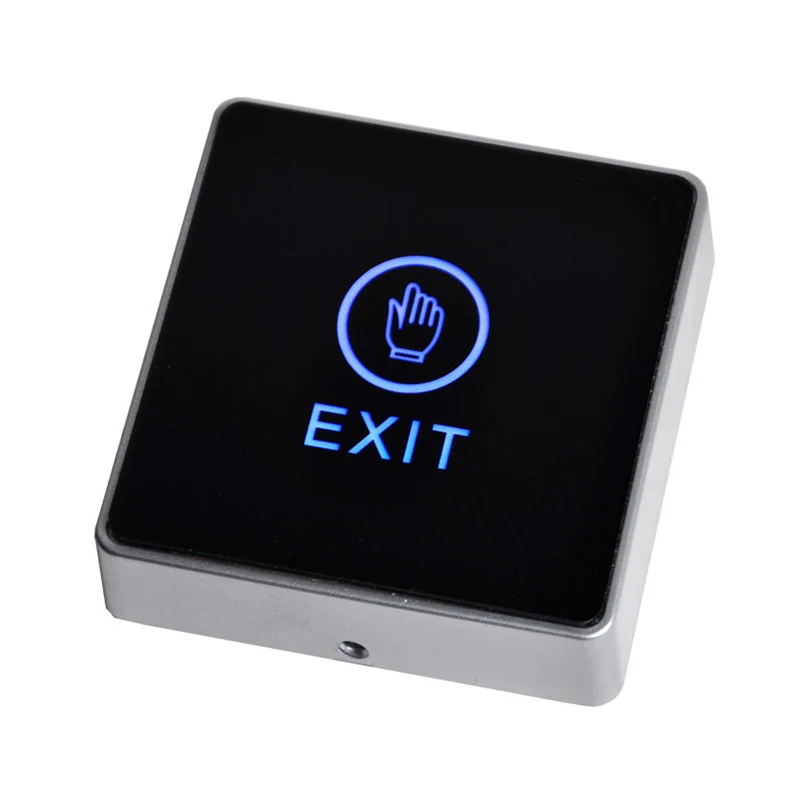 NONCCOM Backlight LED Touch Exit Button Wall Mount Exit Button Push Door Release Exit Button Switch For Access Control System (2)