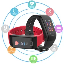 Смарт-браслет с цветным экраном F1 Plus, спортивный браслет для измерения артериального давления, пульсометр, напоминание о звонках, водонепроницаемые смарт-браслеты