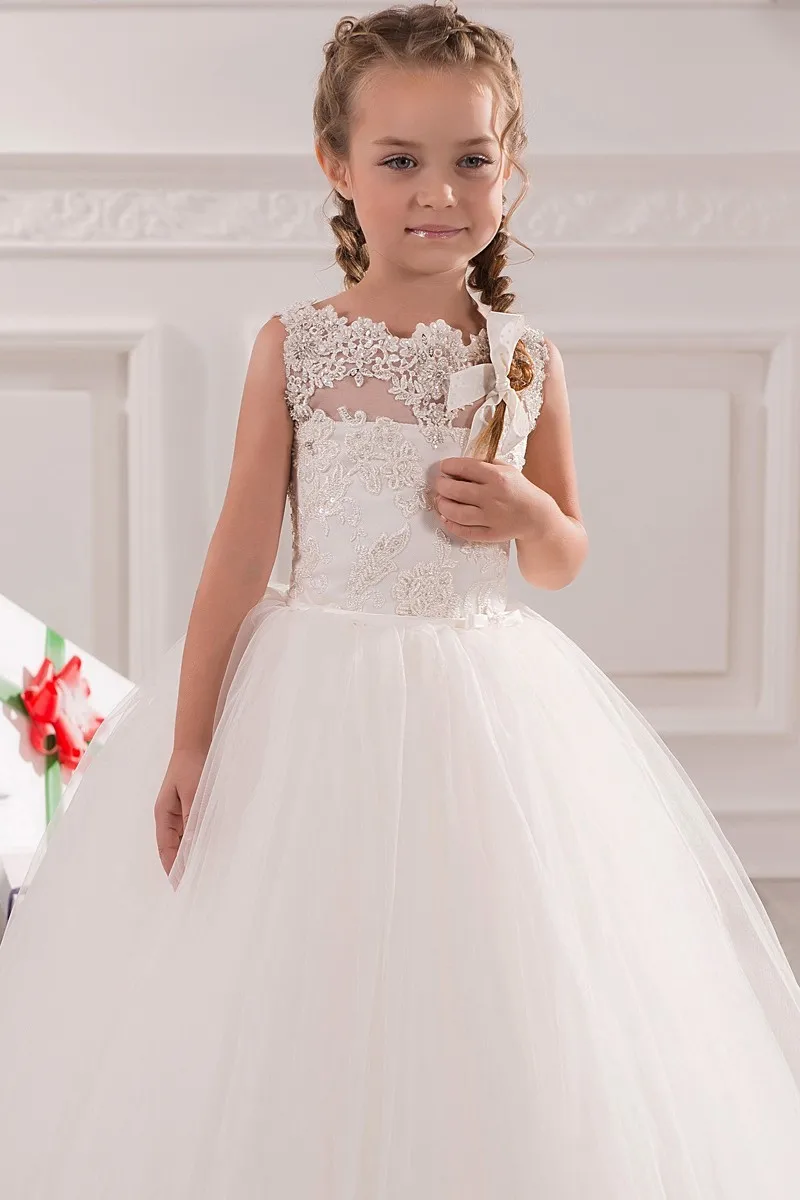 -White-Ivory-First-Communion-Dresses-Cute-Little-Girls-pageant-Dresses-Tull-Ball-Gown-Flower-Girls (1)