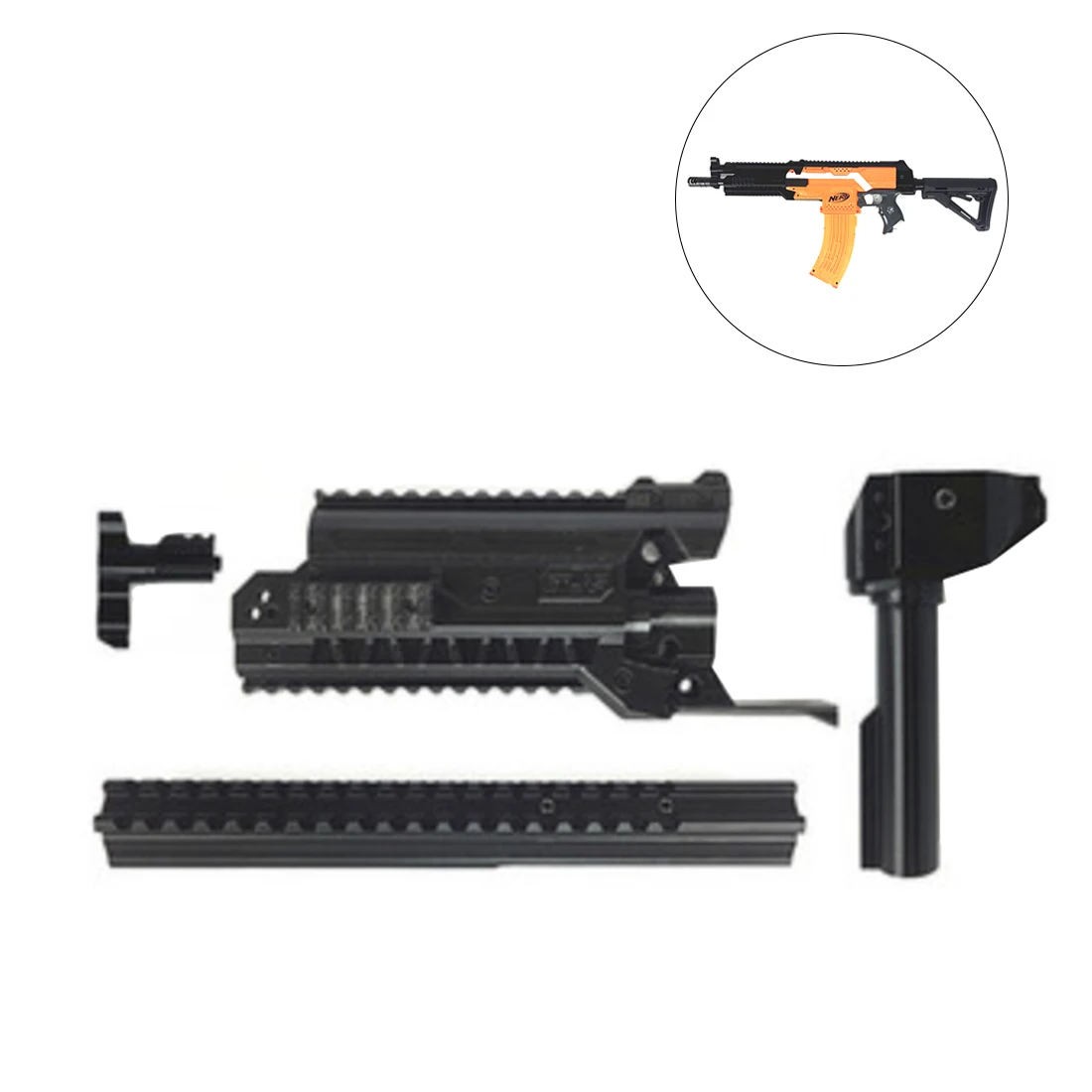 

New High Quality 3D Printing Modified Kit for Nerf A-K117T Blaster - Black