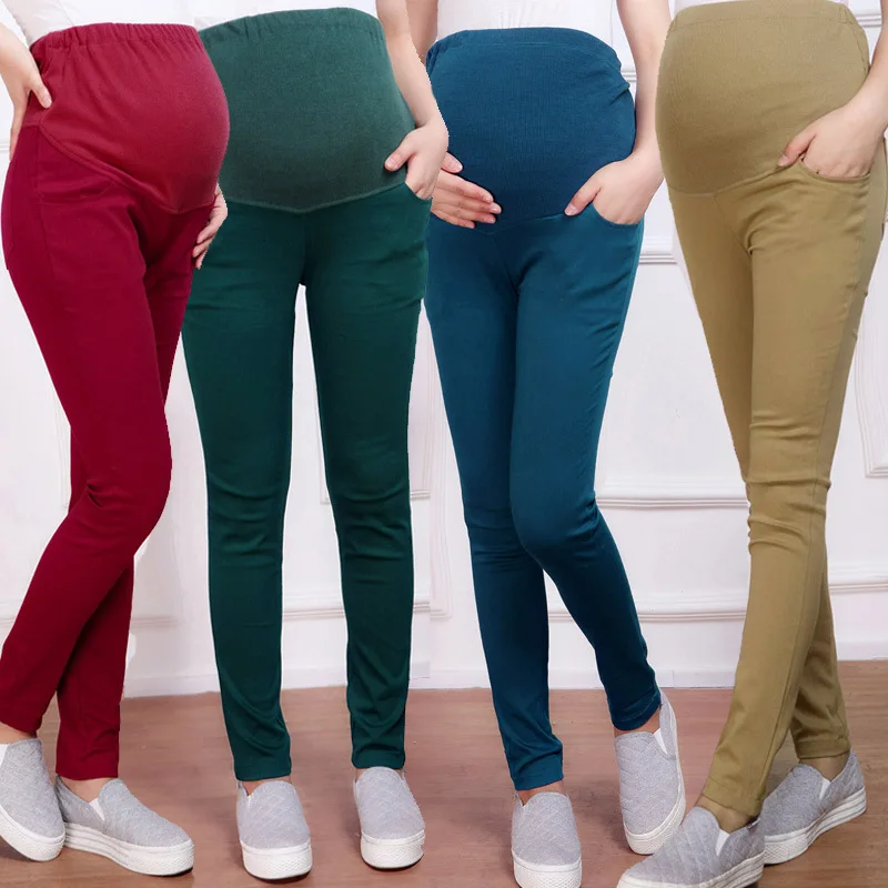 

Winter New Pregnant Women Prop Belly Pants Pencil Pants Leggings Pants Large Size Solidcolor Fashion Maternity Pants