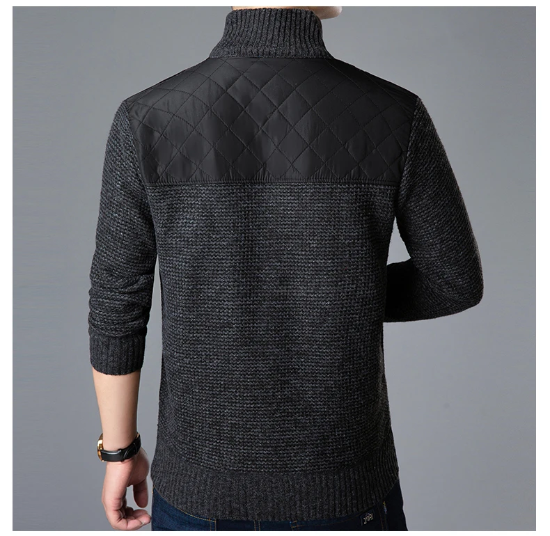 2019 новый модный бренд свитер для мужчин s Kardigan на молнии зауженный Джемперы Knitred толстый Осень корейский стиль повседневное мужская одежда