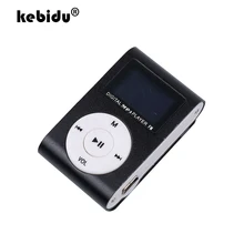 Kebidu портативный MP3 музыкальный плеер цифровой ЖК-экран металлический мини-клип MP3-плеер с Micro TF/SD слотом и USB кабелем