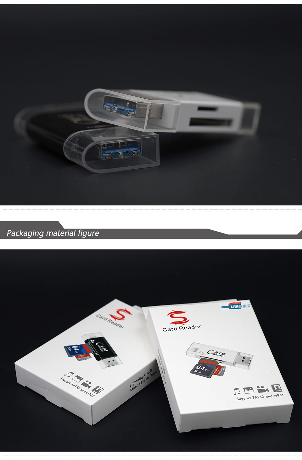 3 в 1 SD TF кард-ридер Lightning Micro USB 2,0 3,0 совместимый адаптер портативный кард-ридер для iPhone samsung huawei