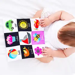 Детская тканевая книга раннего образования познание графика просветление квадрат вверх газетная ткань развивающие игрушки