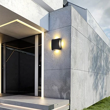 

12W IP65 Waterproof Led Wall Lamp Aluminum Surface Mounted Outdoor Led Garden Porch Light Indoor Corridor Stair Light