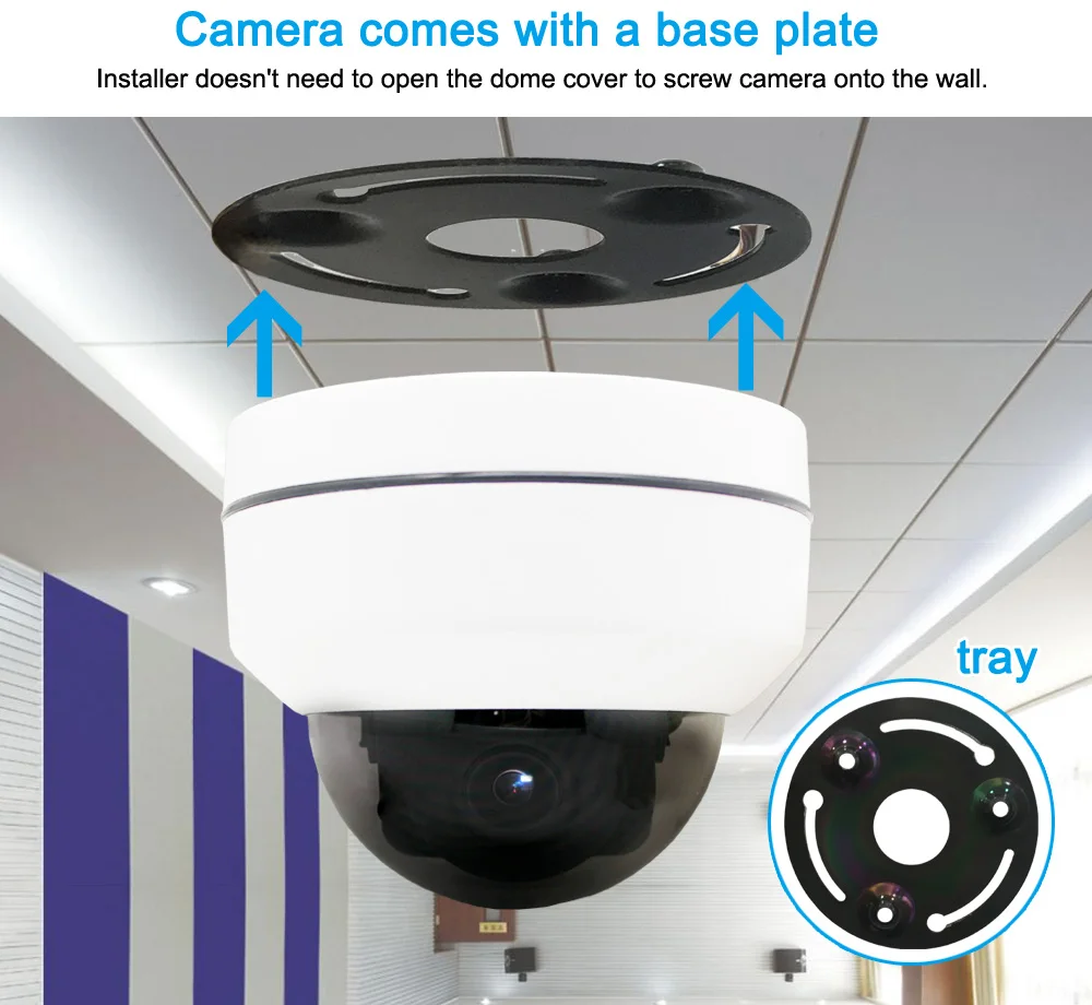 19201080 2MP WiFi PTZ Camera 4XZoom Auto High Resolution Waterproof Wireless  Infrared 1080P IP Dome Camera CamHi APP Indoor 5