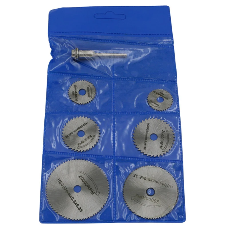 6 шт. HSS пильный диск поворотные инструмент для металла резец Мощность набор инструментов для резки древесины диски сверло оправки