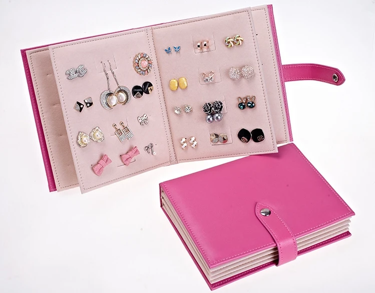 Fashion Jewelry Holder Earring Storage Book Portable Fashion Jewelry Holder Earring Storage Book Portable Bag Travel Organizer Showcase Accessories In Packaging Display From