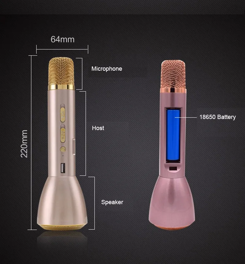 Fashionable Hot SaleK088 Magic Karaoke Microfone K Song Wireless Bluetooth Microphone With Bluetooth Speaker Power Bank Outdoor KTV (70)