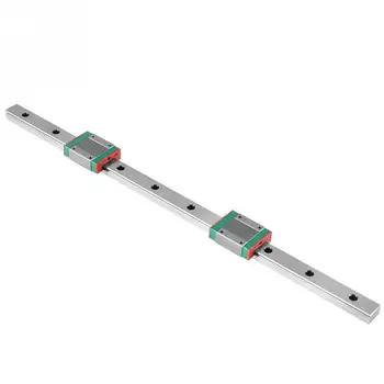 

1 Set 400mm/15.7inch Miniature Linear Sliding Rail Guide High Precision Steel Linear Guide Rail with 2 Blocks
