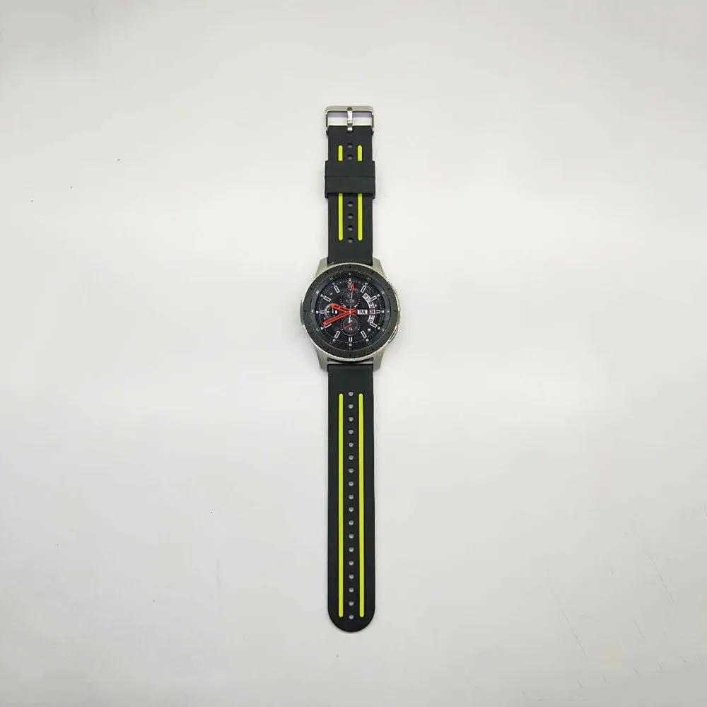 AKBNSTED 20 мм 22 сменный силиконовый ремешок для Samsung Galaxy Active Watch 42 46 Amazfit Bip Pace