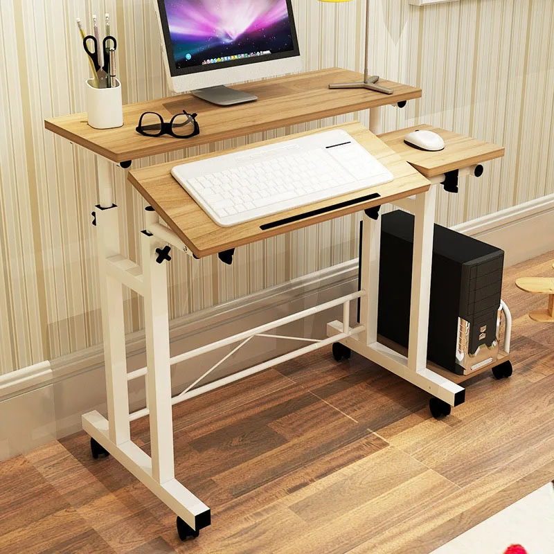 Fashion Mobile Lifting Notebook Desktop Computer Desk Folded Adjustable Laptop Table Student Learning Desk Office Home Furniture