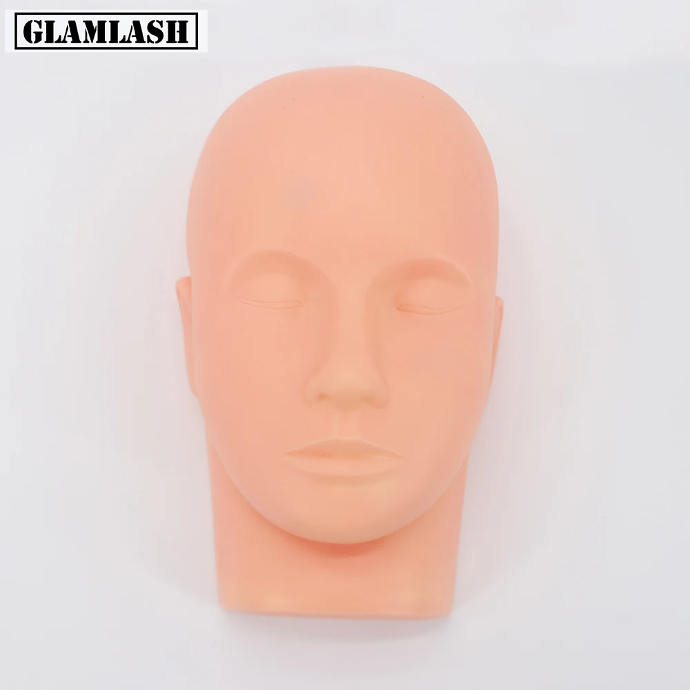 

GLAMLASH 1Pc Lash Practice Head Training Mannequin Flat Head Practice Make Up Eyelash Eye Lashes Extensions