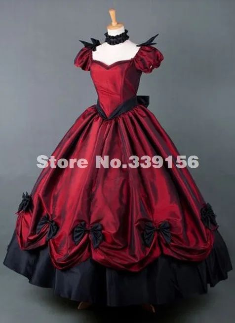 red victorian dress costume