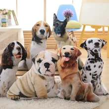 Собаки в форме домашних животных плюшевые подушки фаршированные Декор Подушка Диван стул Шарпей овчарка Собака харье пятнистая собака золотой ретривер друзья