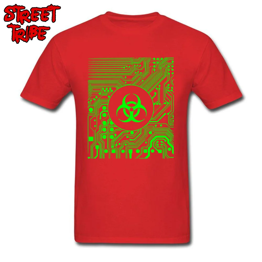 100% Cotton Men Short Sleeve comfortable T Shirt cosie Tops Shirts Slim Fit Group O-Neck Tees Drop Shipping Cyber goth   Biohazard Green red