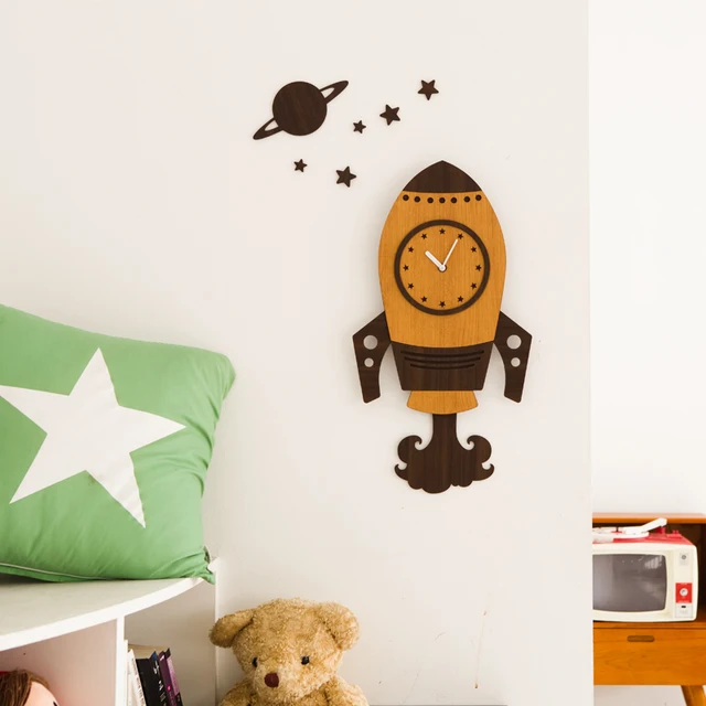 $US $80.46 Mandelda Large Non-ticking Quartz Luxury Art Home Clock MDF Wooden Decorative Promotional Wall ClockAluminum Needles