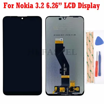 

HKFASTEL LCD Screen Digitizer Display For Nokia 3.2 6.26 inches LCD Display Touch screen Repair Replacement + Glue tools