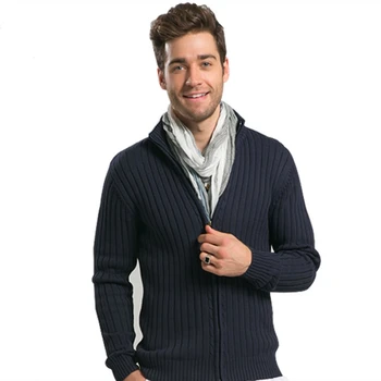 

Mens Seaters 2018 New Arrival Casual Sweater Men Turtleneck Solid Coarse Wool Loose Knitted Men Top Thick Zipper Warm Sweater