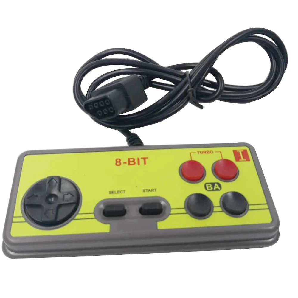 10 шт японский 8-бит консоли стиль 7Pin штекер кабеля проводной Игры геймпад с Turbo кнопку B