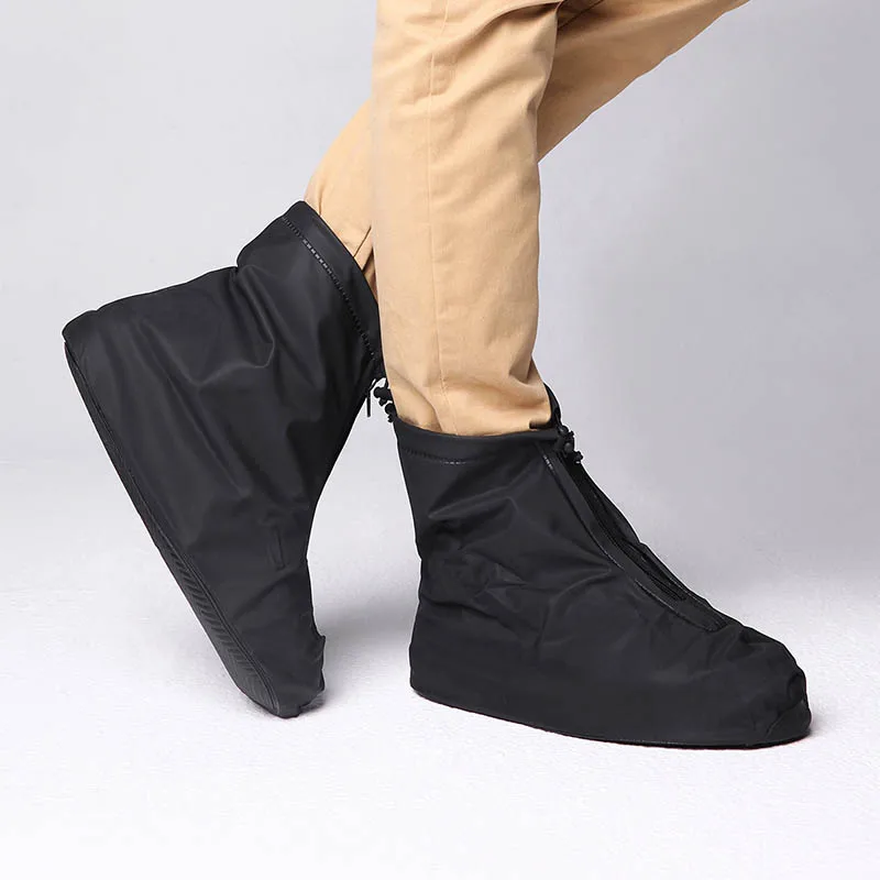 Shoe Cover Men's And Women's Rain Boots PVC Non-Slip Waterproof Shoe Cover Can Be Reused For Easy Cleaning inside Waterproof Sho