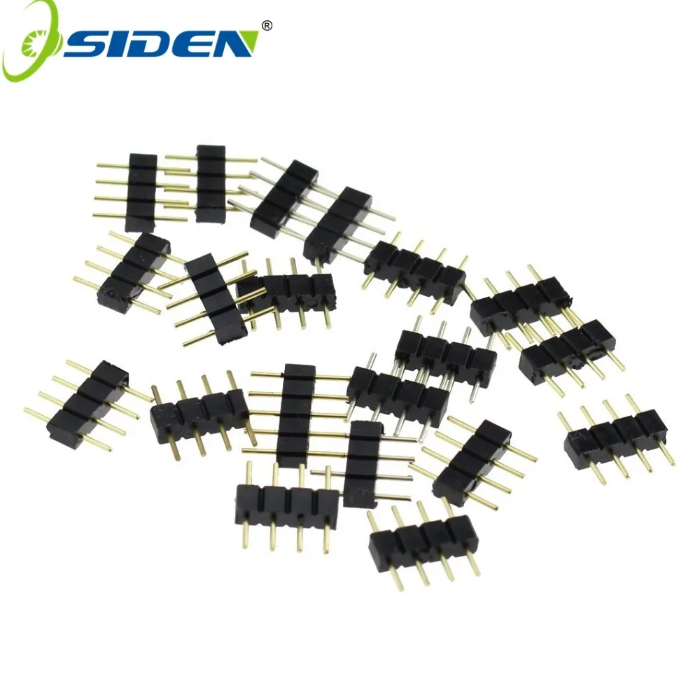 4 контактный разъем RGB штырьковый типа папа для светодиодных лент SMD 5050 3528 DIY