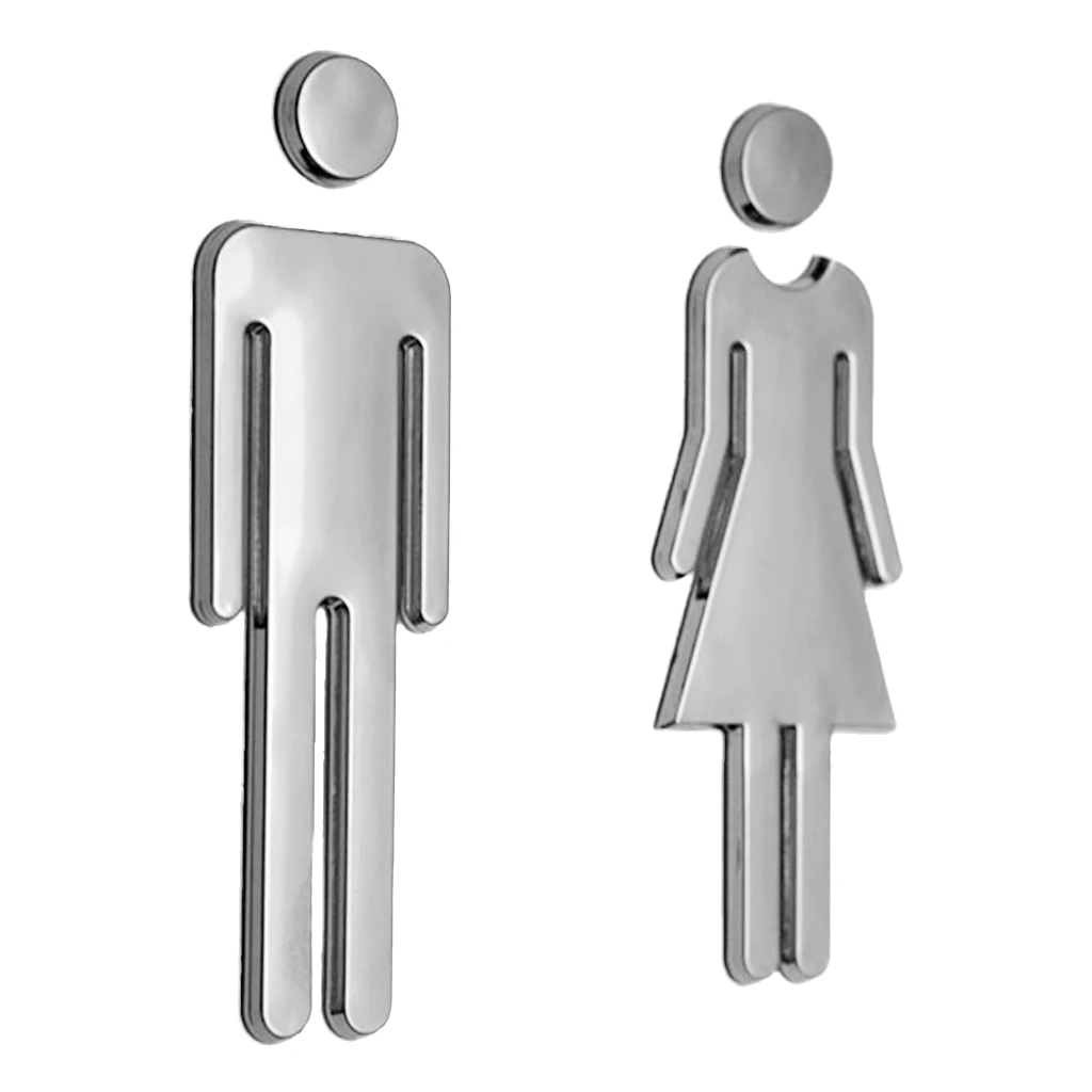 Toilet /Loo /Bathroom /Restroom /WC Door Wall Sign Signage MAN & WOMAN Plastic Board
