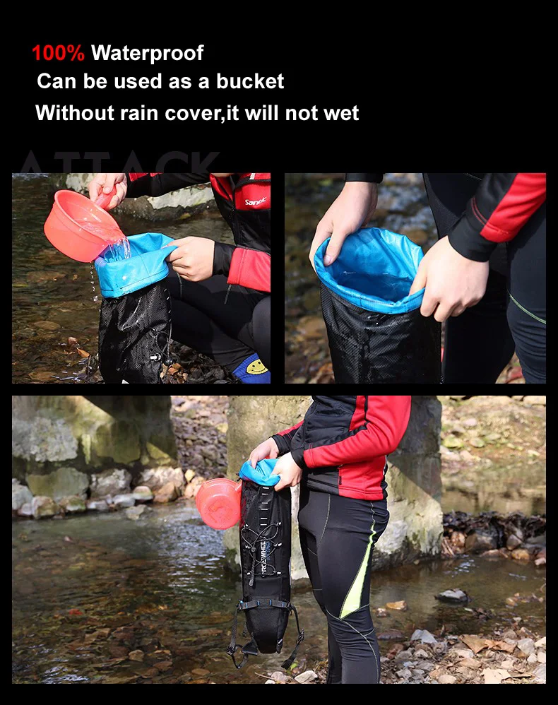 Excellent ROSWHEEL NEW high-capacity 8L 10L MTB bike bag cycling bicycle saddle tail rear seat waterproof Storage bags accessories 11