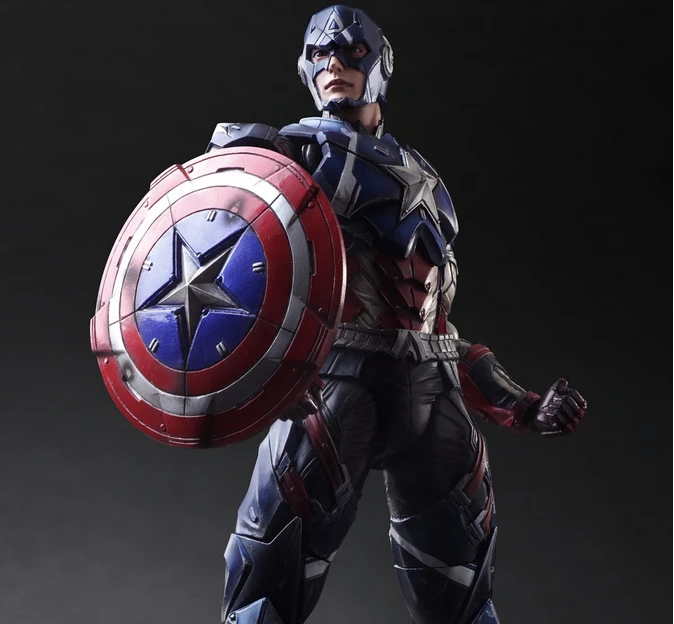 Play Arts Kai Captain America Steve Rogers Super Hero PA 26 см ПВХ фигурка кукла игрушки детский подарок