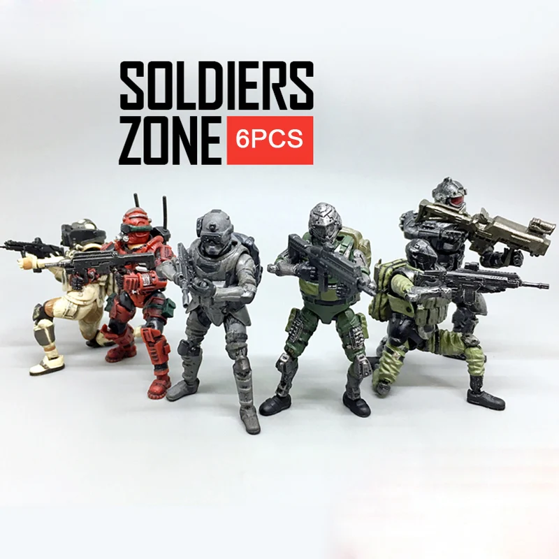 (6PCS/Lot) JOY TOY 127 SOLDIERS ZONE Army Special Forces Collection Action Figure New Boxin