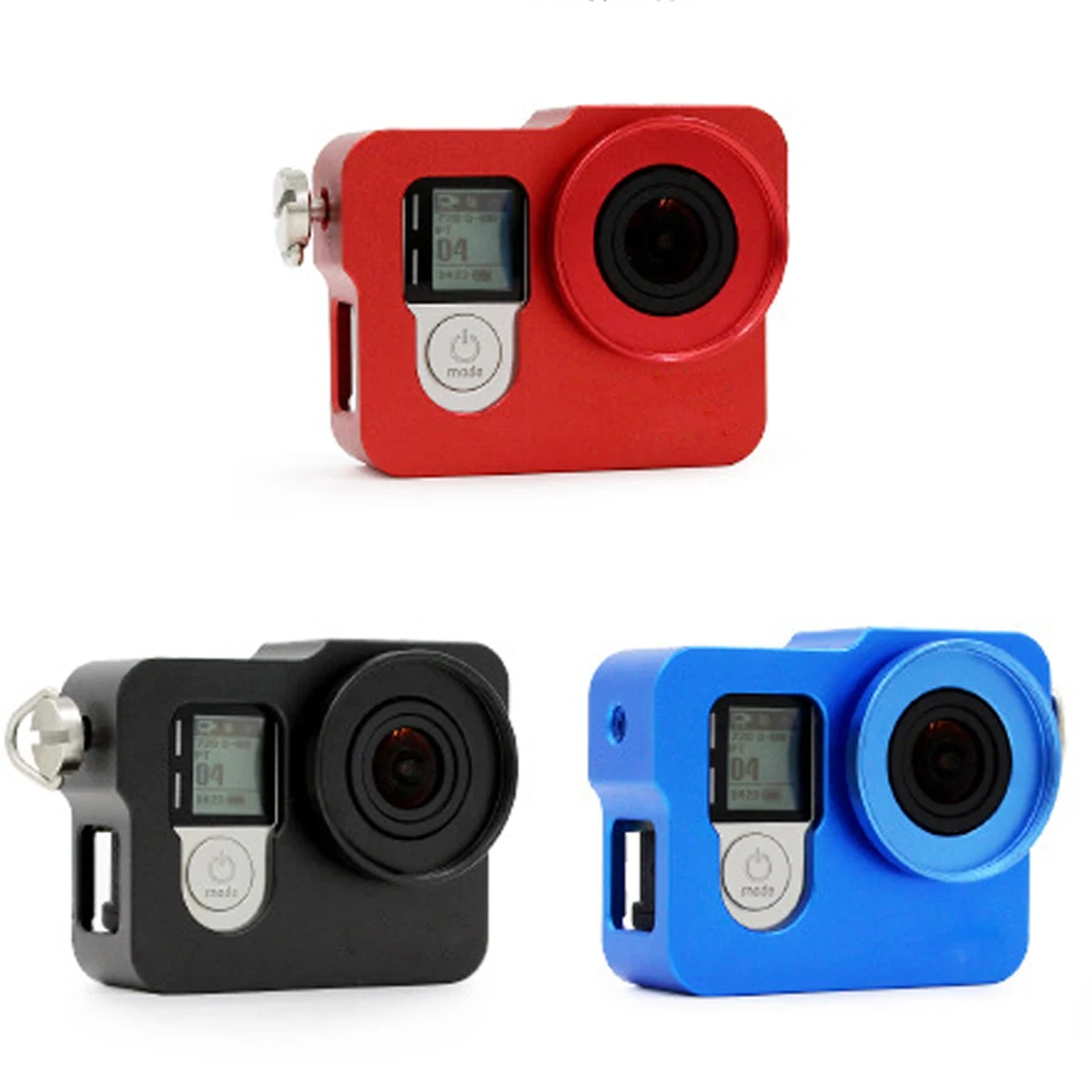 

For GoPro Aluminium Shell Frame Protective Housing Case With UV Filter Lens Cap For Gopro Hero 4 Sport Action Camera Accessories