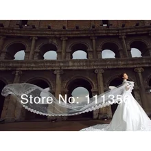 Белая слоновая кость для новобрачных вуаль длиной 5 м элегантные эстетические Свадебные вуали с гребешком