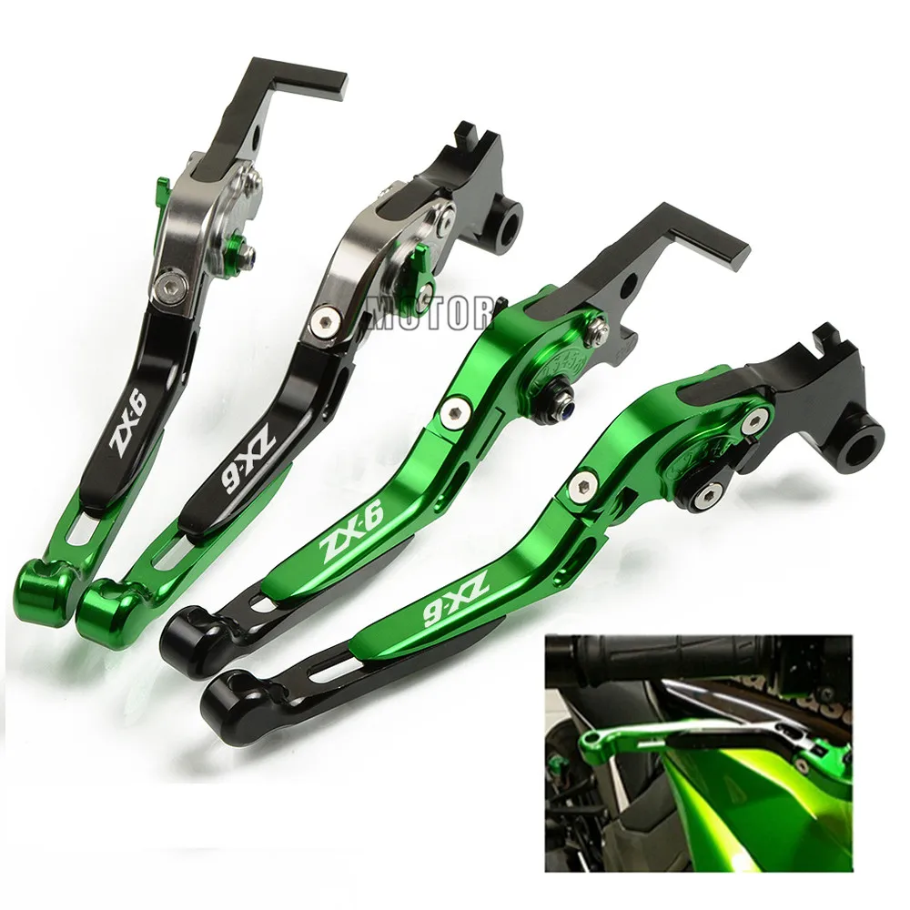 

For Kawasaki ZX 6 ZX6 ZX-6 1990-1999 Motorcycle Brake Clutch Levers CNC Adjustable Folding Extendent Levers Accessories Parts