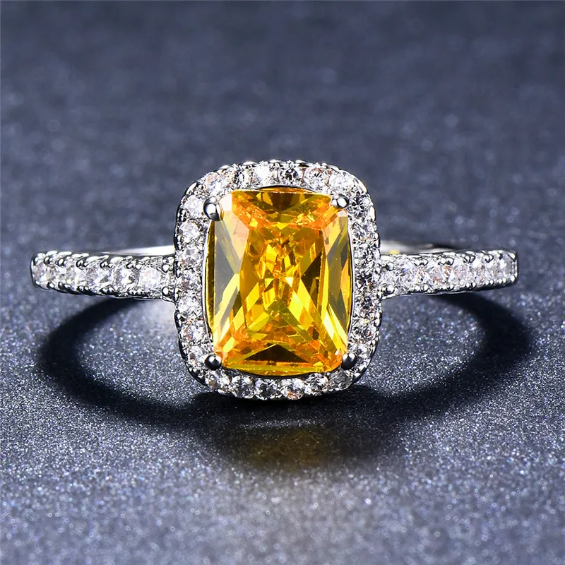 Роскошное женское кольцо, большой хрусталь, циркон, камень, 925 серебро, белый, синий, фиолетовый, зеленый, обручальные кольца, кольцо для помолвки