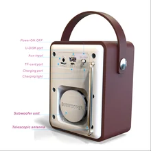 DAB/DAB+ цифровое радио AUX IN TF U диск чтения FM радио Беспроводной BT колонки MP3 плеер W/Портативный сигнализация для дверной ручки настройки часов