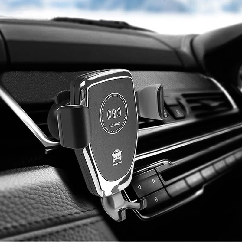 High Quality QI Wireless Gravity Fast Charger Car Mount Holder Stand for iPhone X XS XS Max Samsung Note 9 S9 with GPS Function High Quality QI Wireless Gravity Fast Charger Car Mount Holder Stand for iPhone X XS XS Max Samsung Note 9 S9 with GPS Function