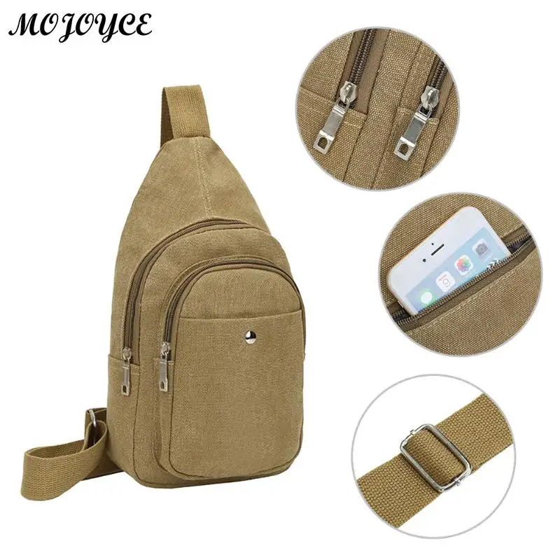 

Men's Shoulder Bag Man Fashion Messenger Casual Travel Chest Bag Canvas Crossbody Back Pack Multifunction Small Travel Bag 2018