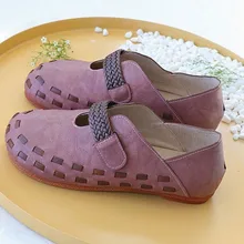 Обувь с круглым носком; туфли на плоской подошве в стиле ретро; тонкие туфли; повседневная обувь; мягкие удобные водонепроницаемые мокасины для женщин; лоферы