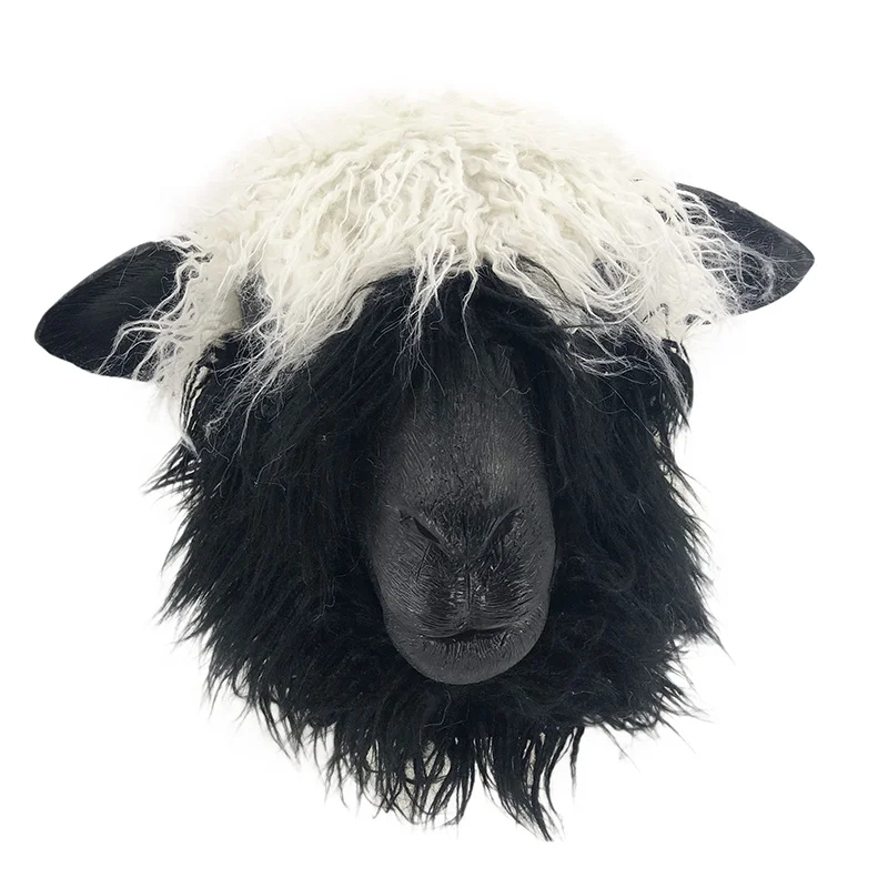 

New Arrive Realistic Sheep Mask Full Head Halloween Lamb Costume Party Mask