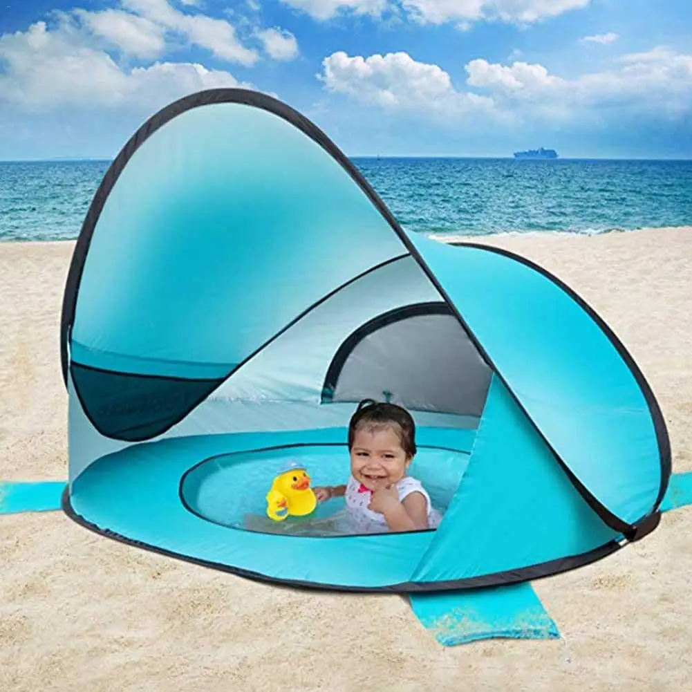 

Baby Beach Tent Waterproof Pop Up Portable Shade Pool UV Protection Sun Shelter for Infant Kids Outdoor Camping Sunshade Beach