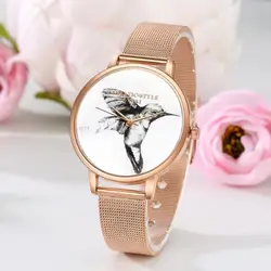 Lvpai Лидирующий бренд часы женские золотистые из нержавеющей стали группа печатных часы Бизнес Кварцевые наручные часы женский Relogio feminino