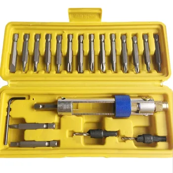 

20 Bits Set Half-Time Drill Driver Swivel Head Quick-Change From Drilling To Driving & Torque Ratchet Screwdriver Spanner Easy