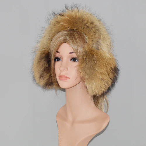 New Style Women Natural Real Fox Fur Earmuffs Plush Winter Warm Big Fox Fur Ear Muffs Girls Luxury Fox Fur Earmuff - Цвет: raccoon fur