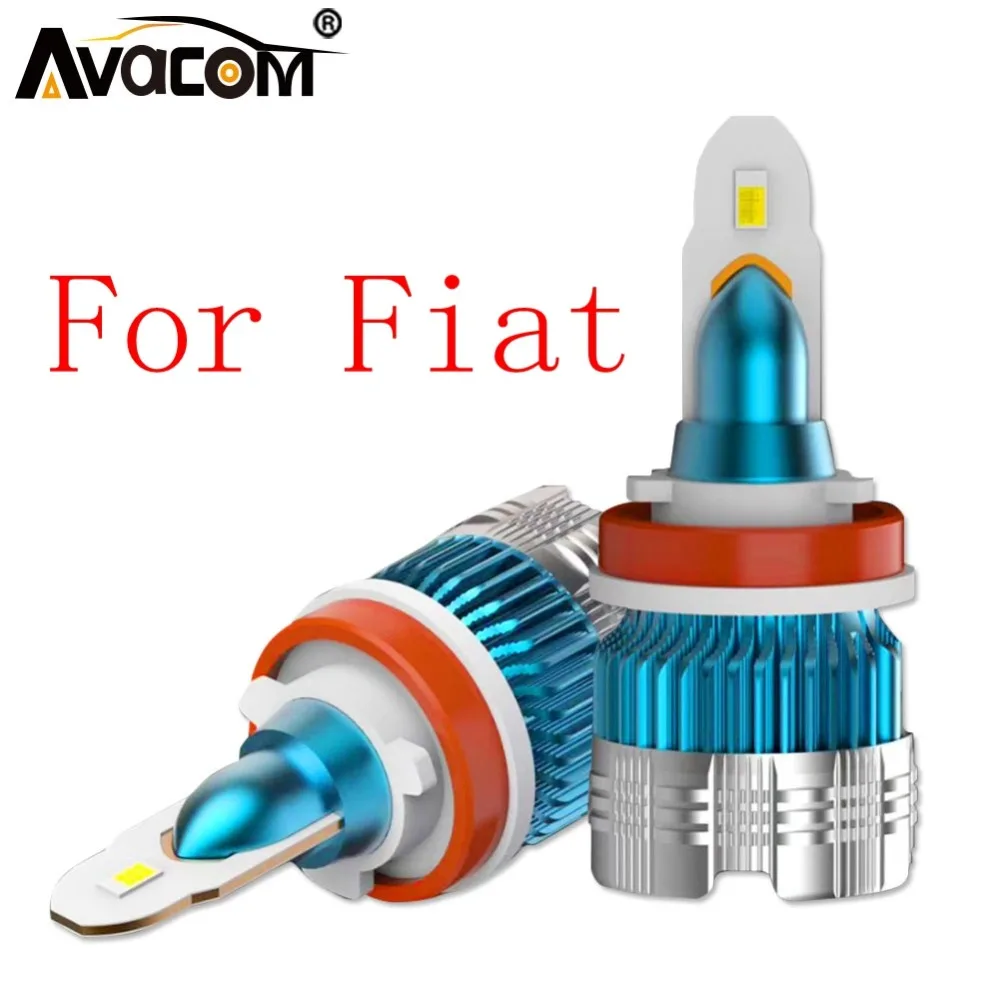 LED Car Headlamp 12V 6000K White 48W 6000Lm H4 H7 H11 LED Auto Bulbs For Fiat Punto/Bravo