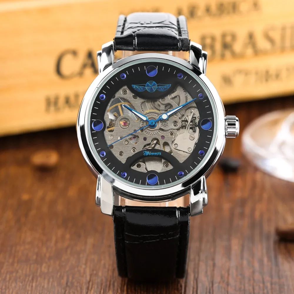 

Trendy Skeleton Automatic Mechanical Watches for Male Stainless Steel Case Watch for Teenagers Stylish Sport Watch for Boy
