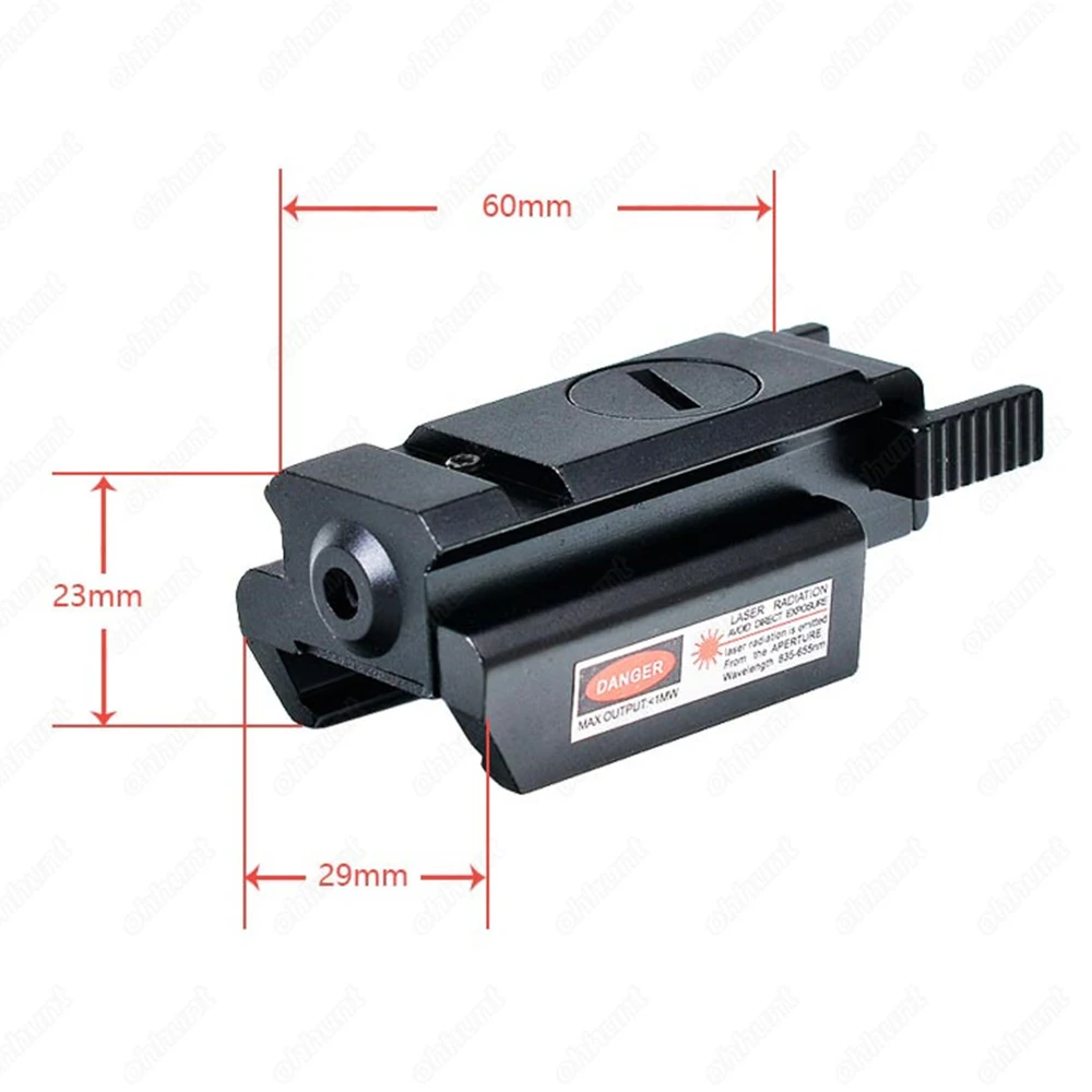 ohhunt Hunting Red Dot Laser Mini Compact Red Laser Sight with Picatinny Rail Mount for Tactical Riflescope Pistol Handgun  (8)