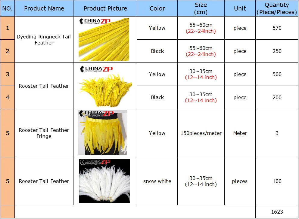 Chinazp Feathers оптом из желтого хвост фазана перо петушиное перо для карнавала дизайн показ