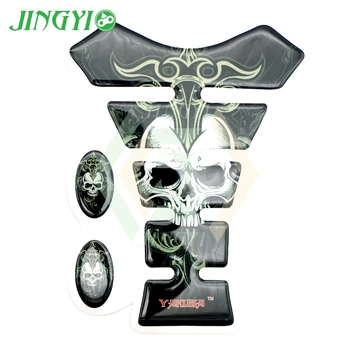 

For tank pad ninja300 vr46 kawasaki ninja 250r 3D Thick Motorcycle Decal Tank Pad Protector Skull Racing Car Sticker