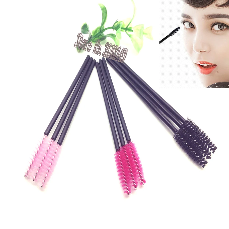 

50Pcs/Pack Disposable Micro Eyelash Brushes Mascara Wands Applicator Wand Brushes Eyelash Comb Brushes Spoolers Makeup Tool Kit